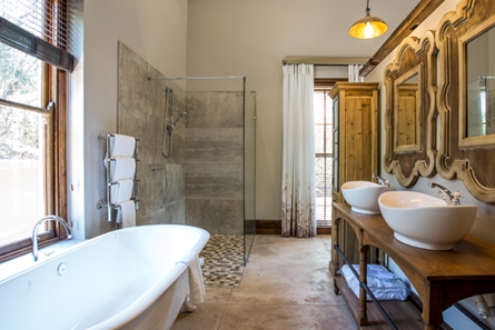 bathroom bath shower double sinks deluxe villa 3