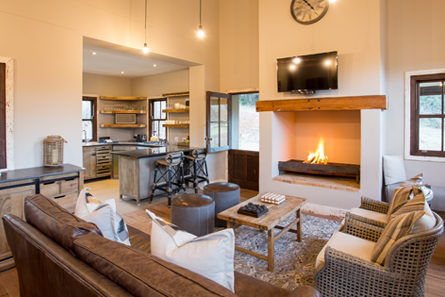 living room fireplace couched standard villa 1