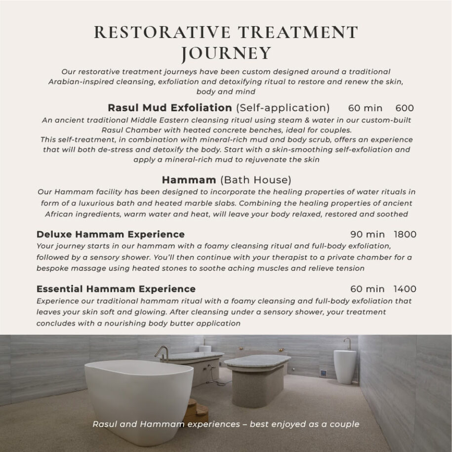 Botlierskop Fijnebos Spa Menu