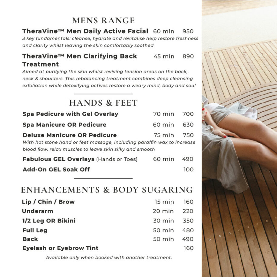 SPA MENU 2026-06